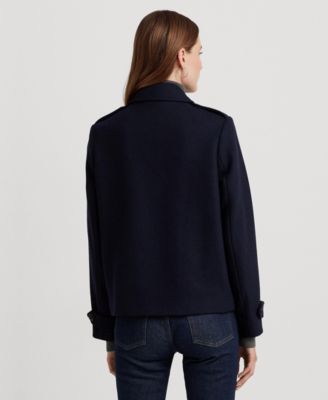 Women's Short Double-Breasted Wool Coat