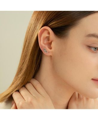 Sterling Silver Olivia Leaf Necklace & Stud Earrings Set