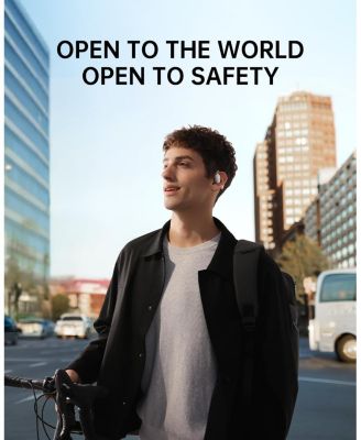 Open Earbuds True Wireless Earbuds Bluetooth 5.4 Open Ear Headphones Sport Earphones,IPX4 Sweatproof,60H Battery Life,Hi-Res LDAC Audio MF1 White