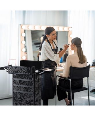 3-Piece Makeup Train Cases Cosmetic Organizer Kit Wheel CB Dusk