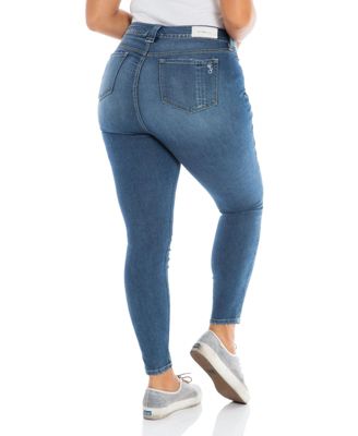 Plus Size Denim Mid Rise Slim in 30" inseam - Penelope