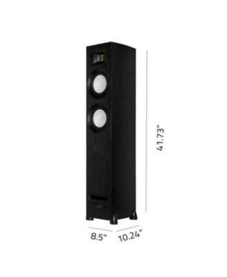 Ri91 Stereo Powered Floorstanding Tower Speakers with AMT Tweeters, 2x6.5", 150W Amp - HDMI, Bluetooth, & RCA