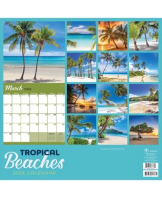 2026 Tropical Beaches Wall Calendar