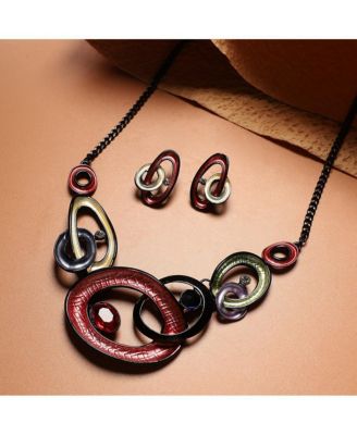 Набор украшений из текстурированного камня SOHI