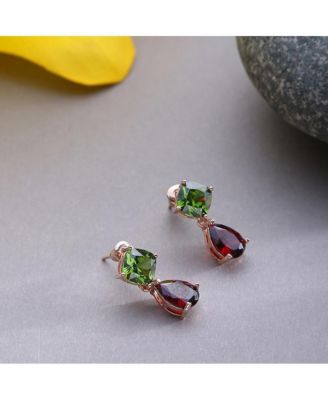 Crystal-Hue Drop Earrings