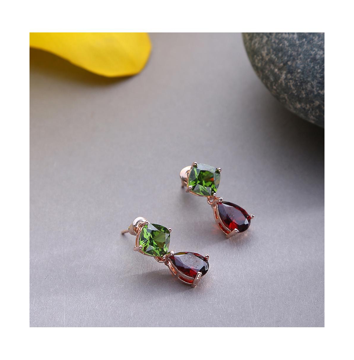 Sohi Crystal-hue Drop Earrings