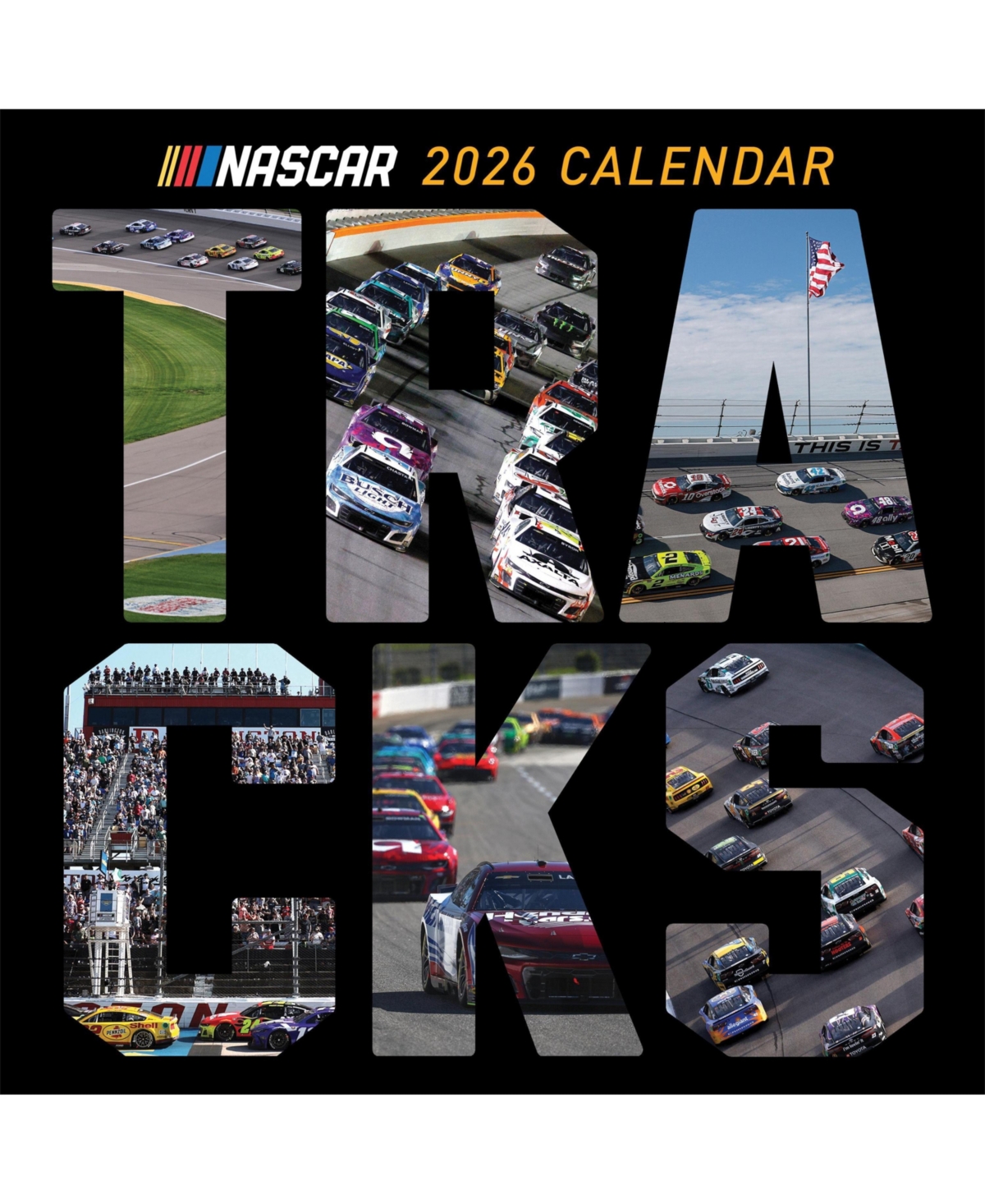 2026 Nascar Tracks Wall Calendar - Multicolor