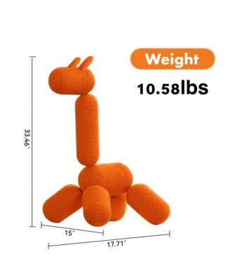 33.46" Large Giraffe Cat Tree Tower Modern Cat Climb Toy Play Center for Kittens Small Cats, Orange