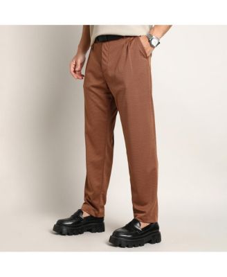 Мужские брюки-чино в красновато-коричневую мелкую клетку Campus Sutra