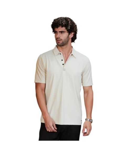 Мужская футболка Cahoot Campus Sutra Off-White Seamless Waffle Polo, цвет: Белый