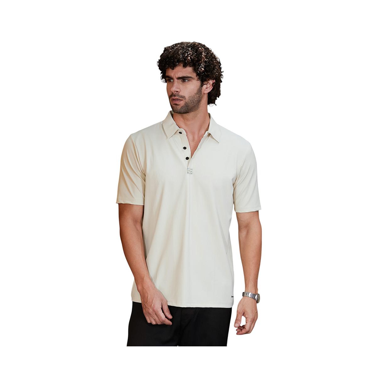 Men's Off-White Seamless Waffle Polo T-Shirt - White