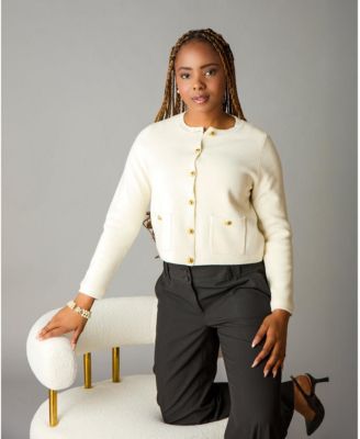 Women's Itch-Free Merino Wool Button Cardigan with Soft Lining