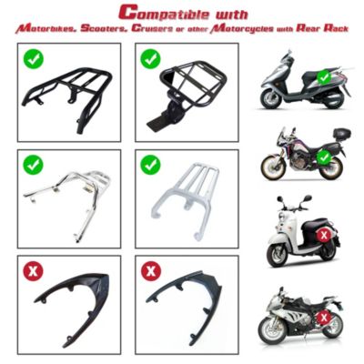 AHR 48L Motorcycle Tour Tail Box Scooter Trunk Storage Lock Carrier Case for Helmet