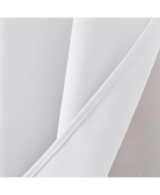 1 Piece White Light Filtering Grommet Top Window Curtain Panel