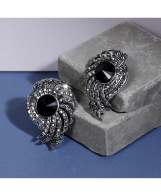 Stone Spiral Drop Earrings