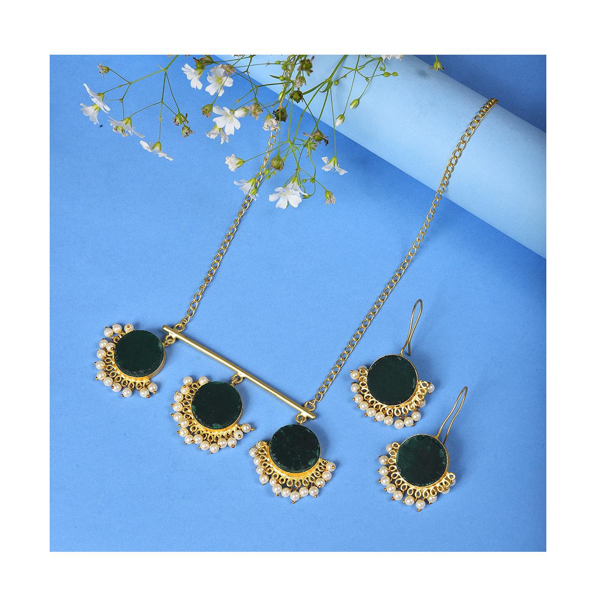 Sohi Abstract-stone Jewellery Set