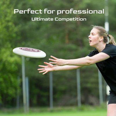 Frisbee Official Ultimate 175g Flying Disc, 10.75 Inch, Professional Training, for Competition and Outdoor Fun - 2 Pack