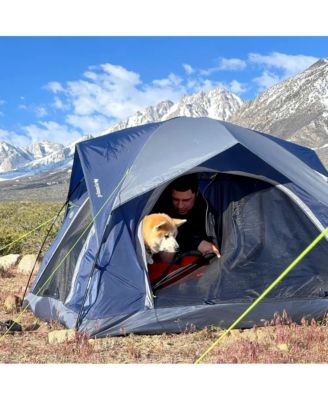 Azure Sky 2–3 Person Waterproof Camping Tent with Dual Doors – Lightweight, Easy Setup, and Compact for Hiking, Backpacking, and Outdoor Adventures – Blue