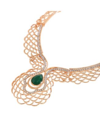 -Plated Stones Jewellery Set