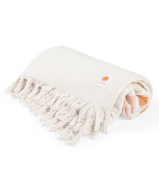 Oceanside Washable Cotton Beach Blanket, 66" x 80"