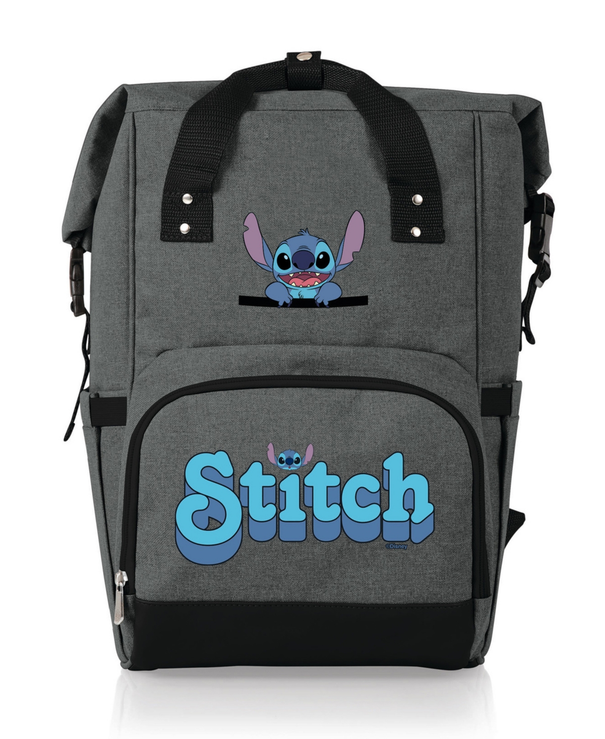 Disney Lilo and Stitch 42 Cans On The Go Roll-Top Backpack Cooler - Heathered Gray