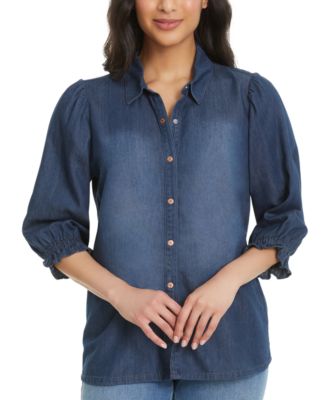 Gloria Vanderbilt - Women's Garner Puff-Sleeve Shirt