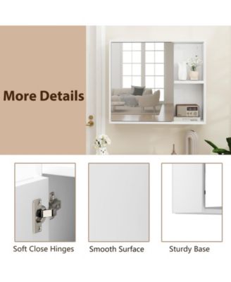 Bathroom Medicine Cabinet with Single Mirror Door