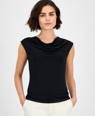 I.N.C. International Concepts - Petite Sleeveless Cowlneck Top