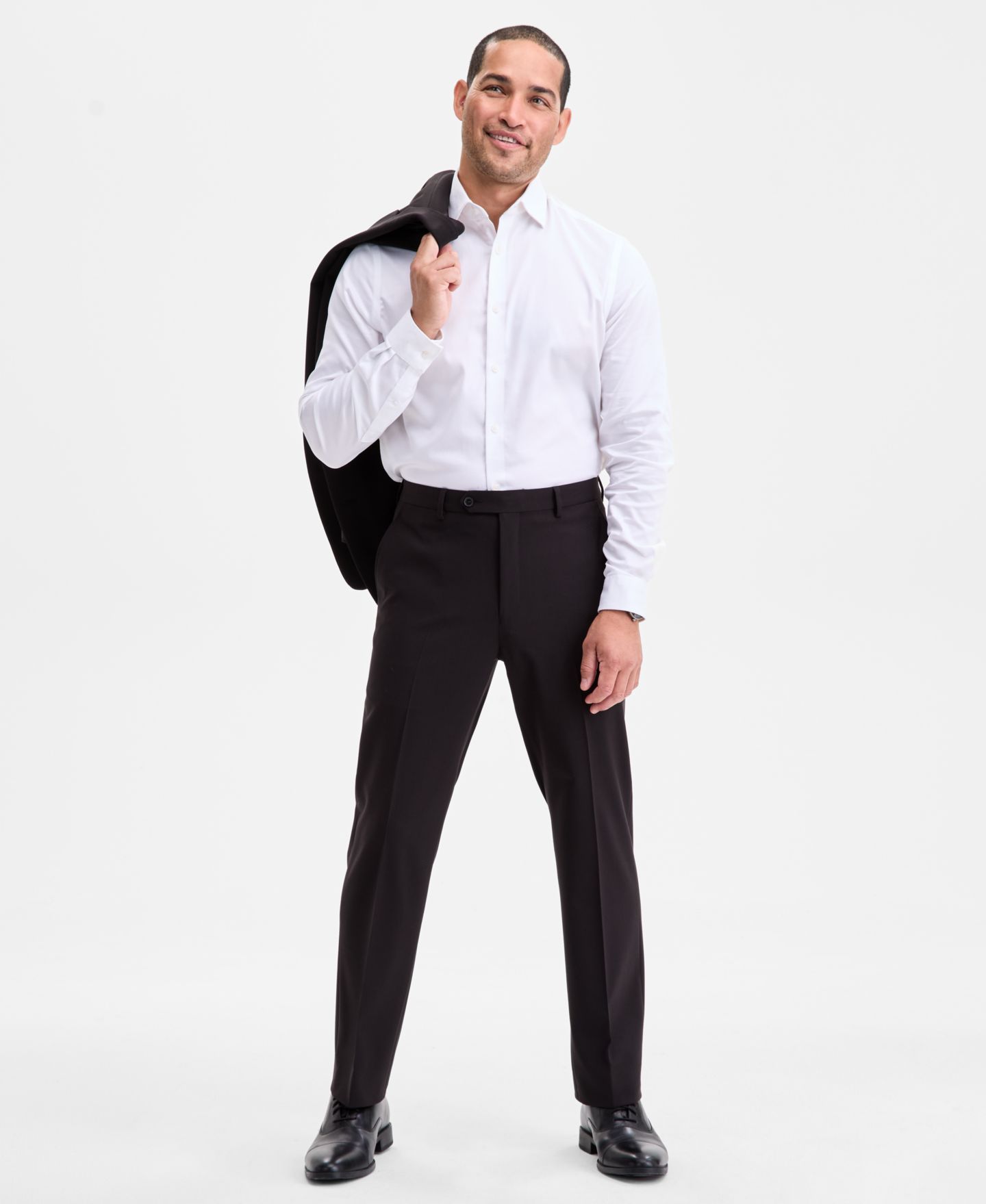 Мужские брюки Tallia Classic Fit Suit Separate Pant, цвет: Чёрный — фото 4