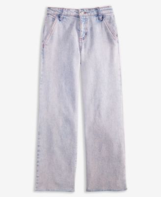 Little & Big Girls Indigo Wide-Leg Crop Jeans, Exclusively at Macy's