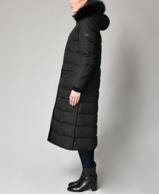 Women's Faux-Fur-Trim Maxi Puffer Coat
