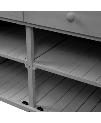 65" Garden Potting Bench - Fir Wood Workstation