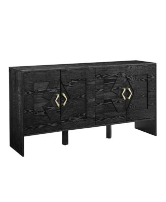 Mid-Century Modern Sideboard Buffet Cabinet - 60" Black