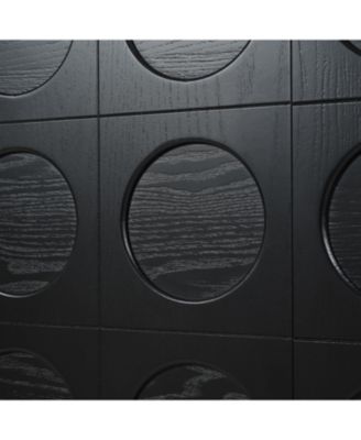 Geometric Circle Door Cabinet - Black