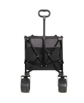 300L Folding Wagon Cart - Heavy Duty, All-Terrain, Black/Gray