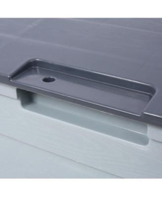 75 Gallon Resin Deck Box - Outdoor Storage with Wheels
