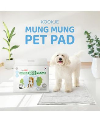 Kproduct4u Mung Mung Absorbent Upcycled Pulp pee Pads for Dogs - White, 20" x 16" (Small), 50 PCS