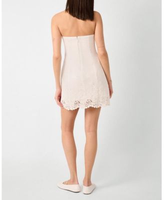 Women's Strapless Peplum Mini Dress