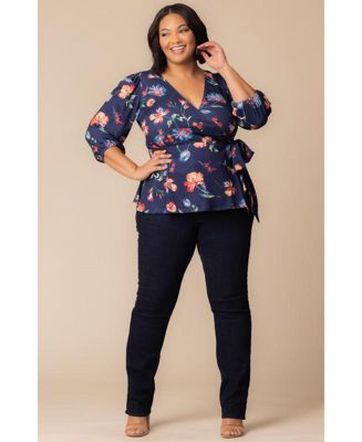 Women's Plus Size Nina V-Neck Wrap Top