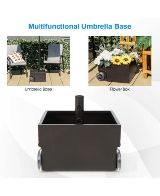 150 Pounds Patio Umbrella Base Stand Wheels Planter Outdoor