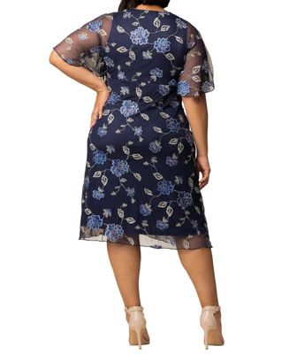 Plus Size Sonnet Embroidered Cocktail Dress