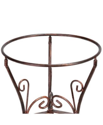 Indoor/Outdoor Decorative Steel Scroll Gazing Ball Stand for 10" or 12" Outdoor Garden Gazing Globes - 11" H