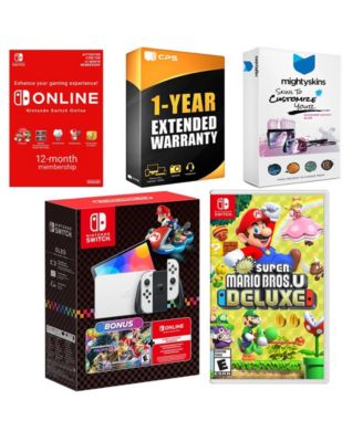 Switch OLED Console Mario Kart 8 Bundle with New Super Mario Bros.