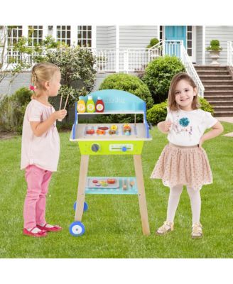 Kid's Pretend Barbecue Grill Play Set Toy BBQ Cooking Playset with Accessories