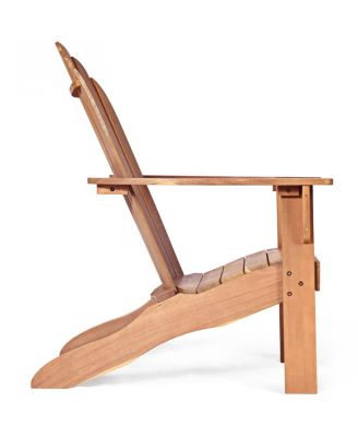 Outdoor Adirondack Chair Solid Wood Patio Garden Furniture