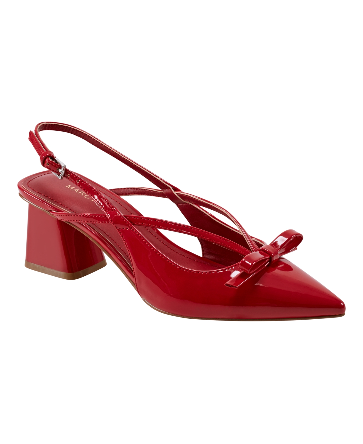 Women's Laily Block Heel Slingback Pumps - Navy Patent