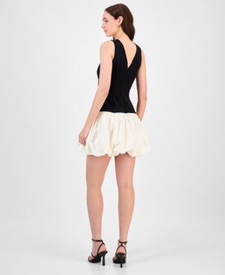 Women's Lindy Mixed-Media Mini Dress