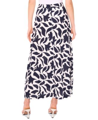 Women's Printed Seamed Maxi Skirt
