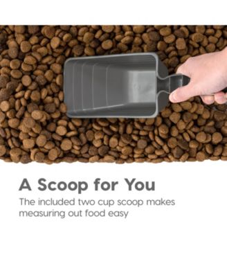 33qt + 12qt Airtight Pet Food Container Combo with Scoop, Gray
