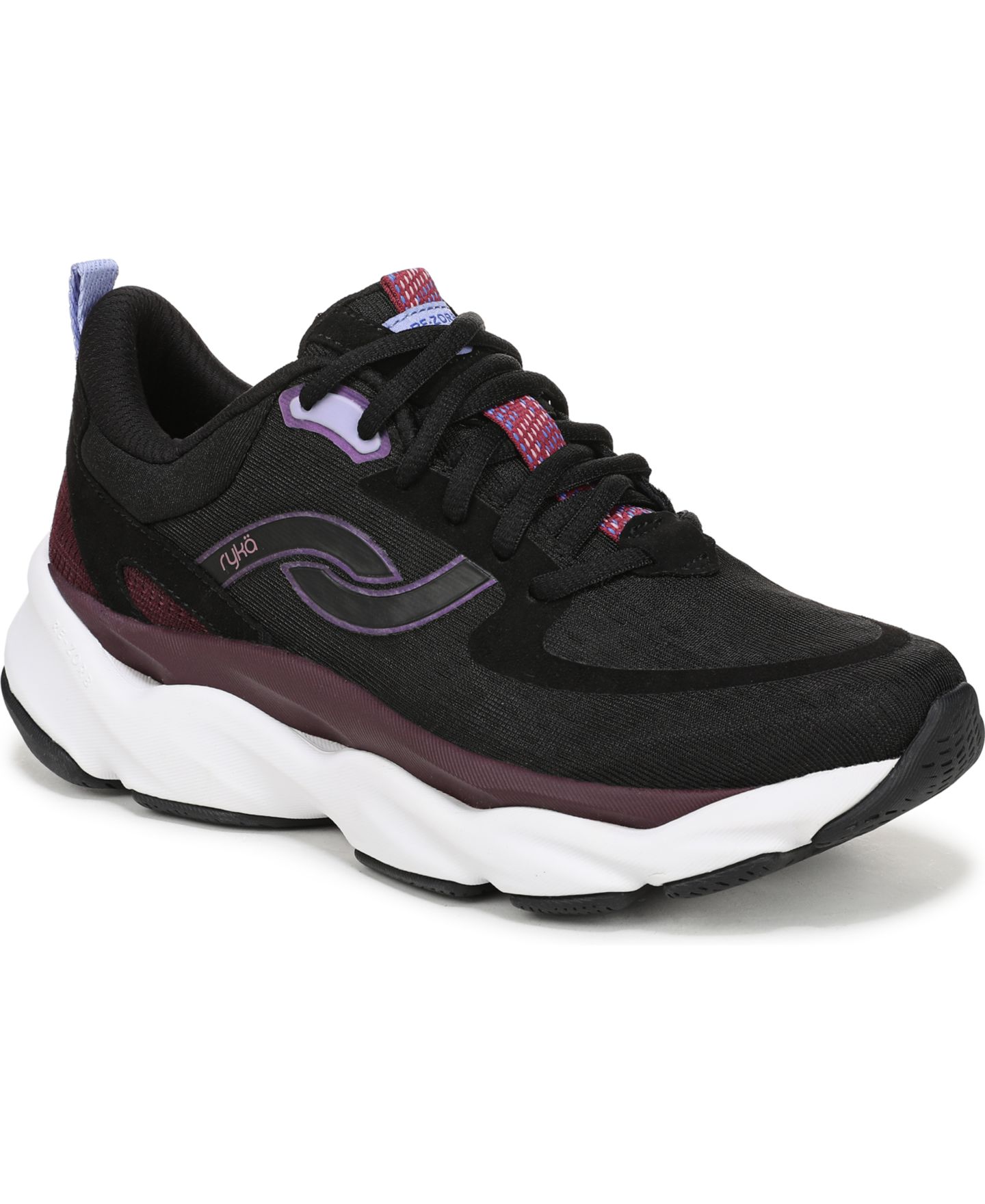 Женские кроссовки Ryka Rezorb Max Lace Up Walking, цвет: Чёрный сетчатый — фото 1